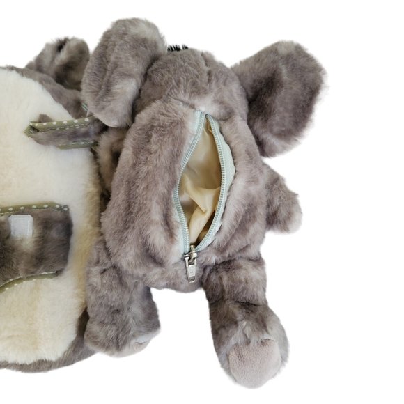 Elephant Back Pack Plushies Gray Huggable Stuffed Animal Child Toddler Travel - Picture 5 of 9